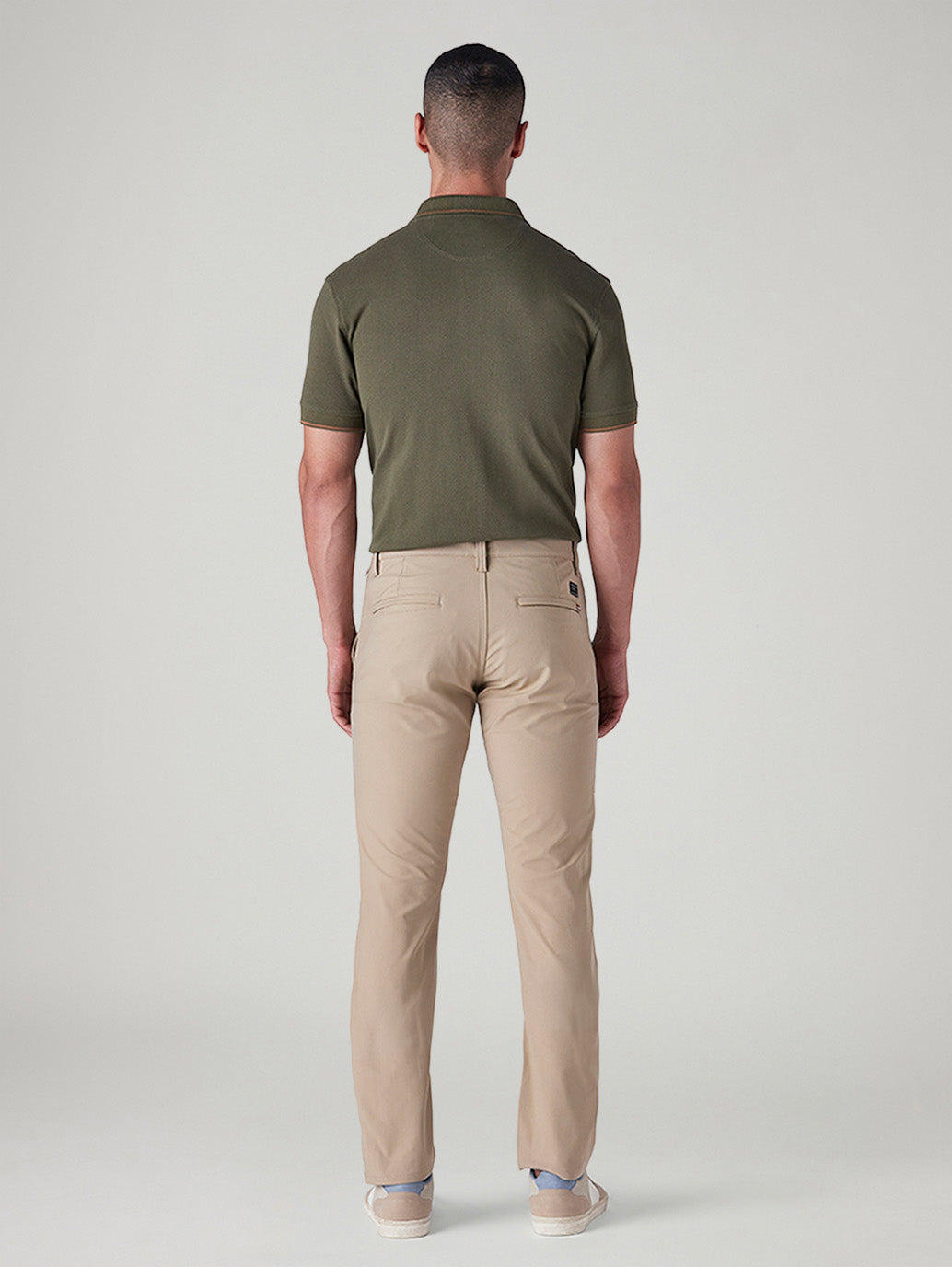 Men's 511 Beige Slim Fit Mid Rise Tech Pant - Back View