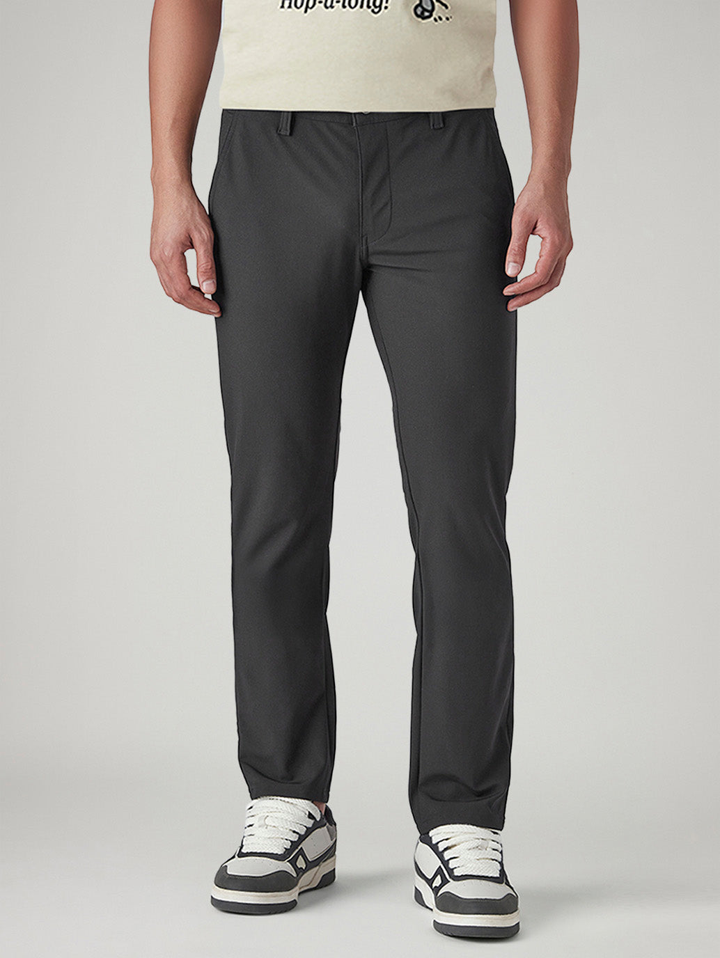 Men's 511 Black Slim Fit Mid Rise Chinos - Front View