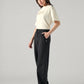 Women's 94 Black Baggy Fit Mid Rise Easy Trousers - Side View