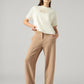 Women's 94 Khaki Baggy Fit Mid Rise Easy Trouser - Styleshot View