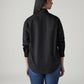 Women's Solid Relaxed Fit Poplin Shirt - Back View