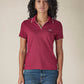 Women's Solid Maroon Pique Polo T-shirt - 580b10be-4681-4f93-8043-1a2b001a93f7 View