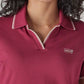 Women's Solid Maroon Pique Polo T-shirt - 20 View