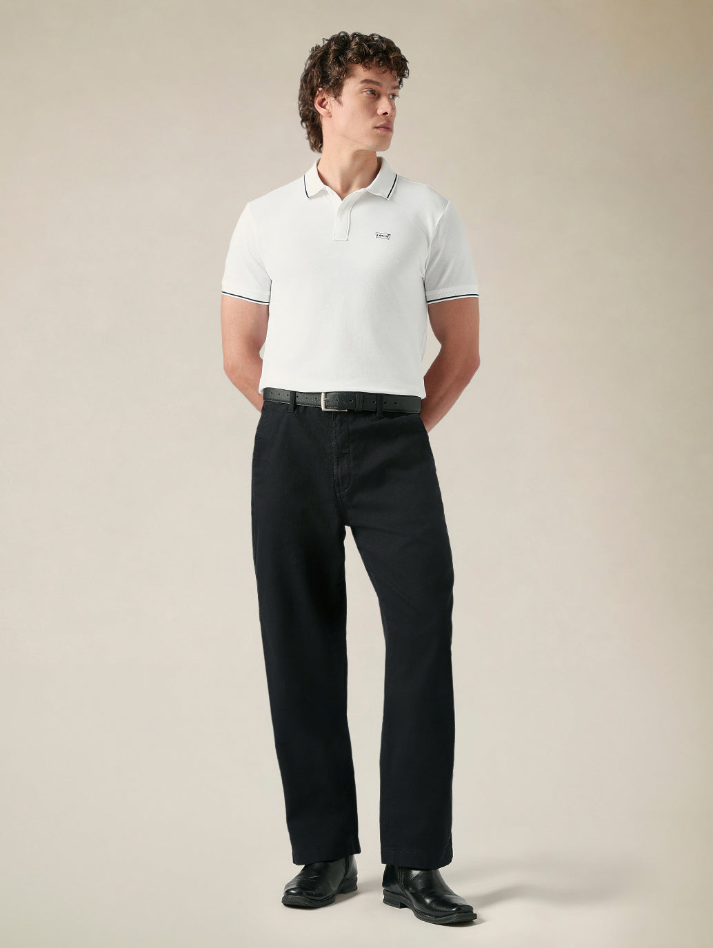 Men's Cotton Poly Blend Slim Fit Pique Polo T-shirt - Full View