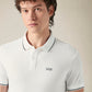 Men's Cotton Poly Blend Slim Fit Pique Polo T-shirt - Detail View