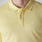 Men's Solid Yellow Slim Fit Pique Polo T-shirt - 20 View