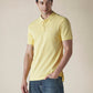 Men's Solid Yellow Slim Fit Pique Polo T-shirt - ca50fe40-70e7-4c52-bc73-ca8459b67b15 View