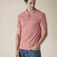 Men's Solid Peach Slim Fit Pique Polo T-shirt - cccaa8dd-608a-4333-bd16-76f627c5c857 View