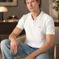 Men's Cotton Slim Fit Solid Pique Polo T shirt - Ai-2 View