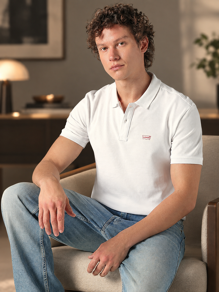 Men's Cotton Slim Fit Solid Pique Polo T shirt