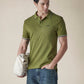 Men's Solid Olive Slim Fit Pique Polo T-shirt - 0a2d3247-cd38-4031-bb35-1ada307f14ef View