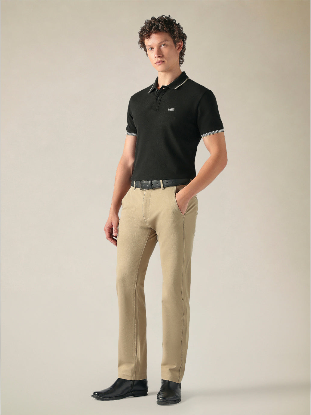 Men's Cotton Slim Fit Solid Pique Polo T shirt - Fullshot View