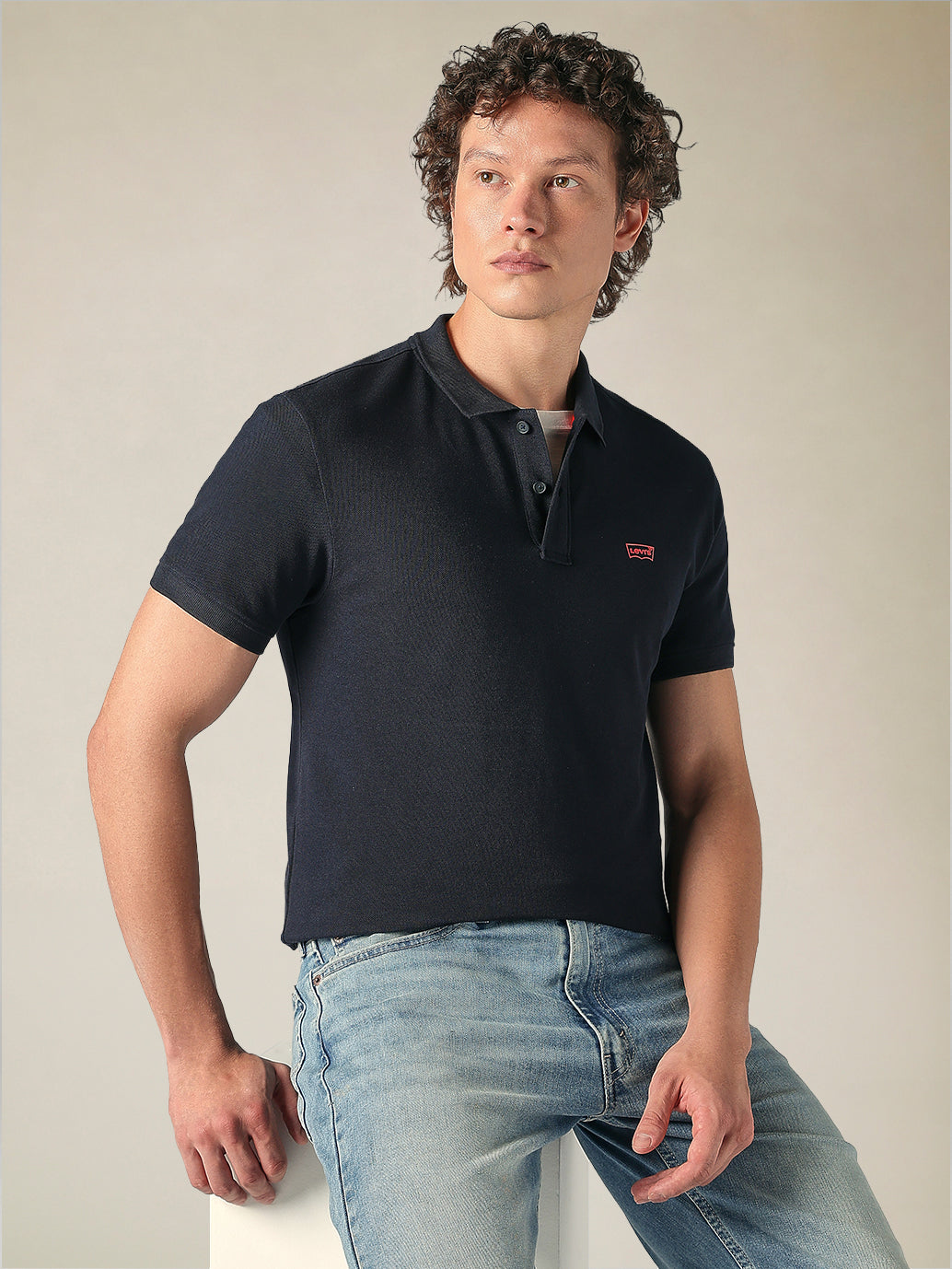 Men's Cotton Slim Fit Solid Pique Polo T shirt