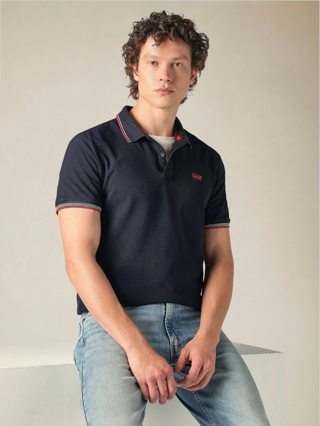 Men's Cotton Slim Fit Solid Pique Polo T shirt - Styleshot View