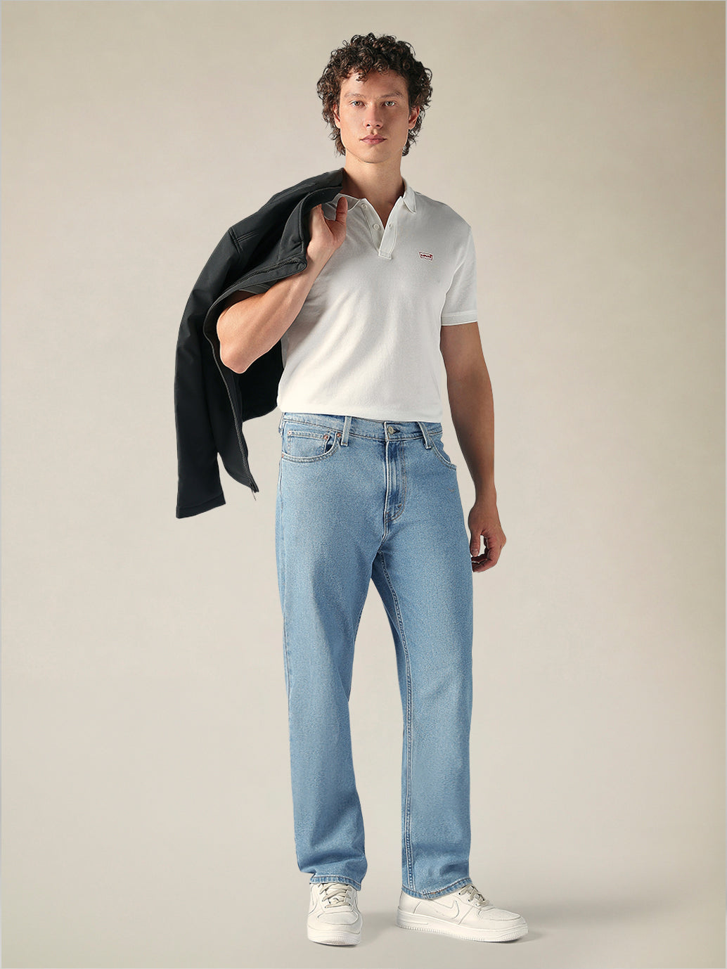 Men's 568 Mid Rise Loose Fit Cotton Blend Stretch Jeans