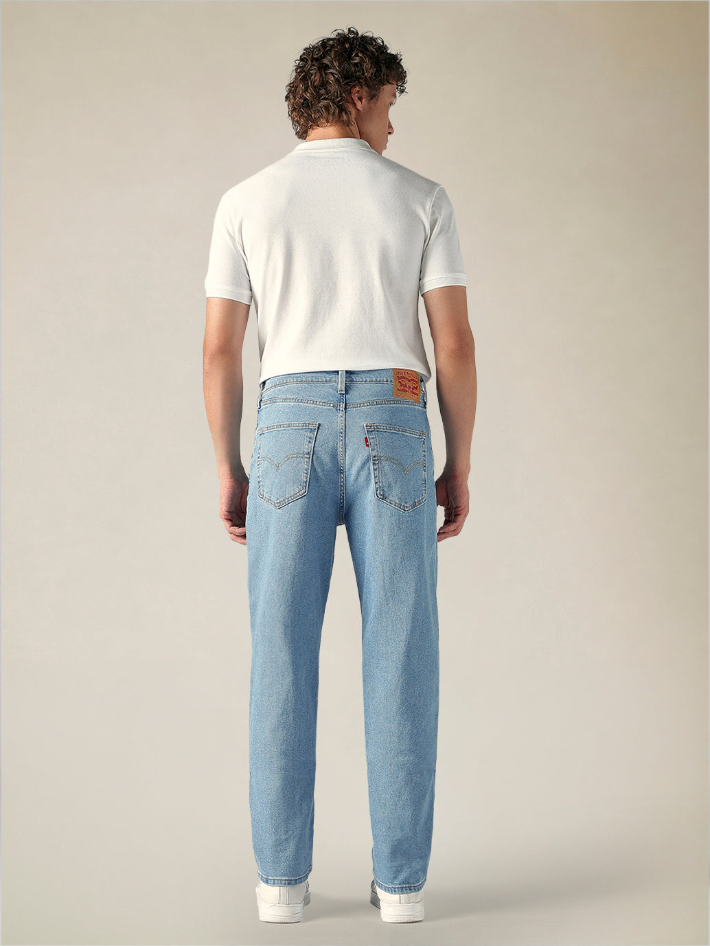 Men's 568 Mid Rise Loose Fit Cotton Blend Stretch Jeans - Back View