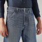Men's Blue Baggy Fit Mid Rise Cinch Jeans - 20 View