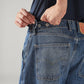 Men's Blue Baggy Fit Mid Rise Cinch Jeans - 20 View