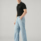 Men's Blue Baggy Barrel Fit Mid Rise Cinch Jeans - Side View