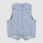 Men's Striped Blue Waistcoat - 022b198d0b0051ba87b9cd761811ae6d View