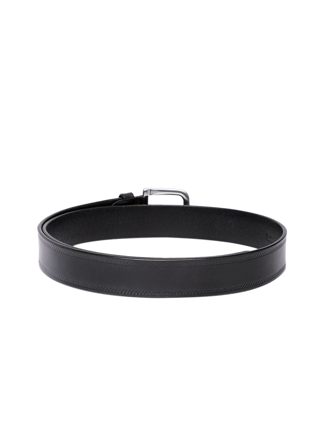 Men's Black Solid Belt - 03e43ecd-66db-4ea3-929d-e081c1cba8621742190777108-Men-Solid-Leather-Belt-3341742190776992-2 View