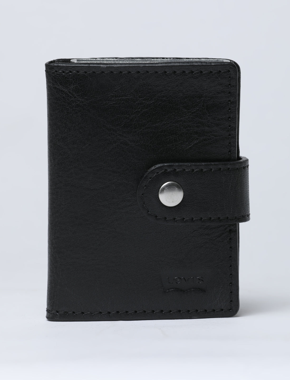 Men's Black Solid Card Holder - 053A8208 View