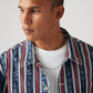 Men's Striped Multicolor Denim Jacket - 06b346177c3649ca3c2fd81c1d08f08e View