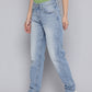 Women's 80s Mom Blue Loose Fit Mid Rise Jeans - 09ea7292-cfe0-4797-b839-f44157808bda1739531532611-Womens-Mid-Rise-Relaxed-Tapered-Fit-Blue-Jeans-7741739531532-2 View