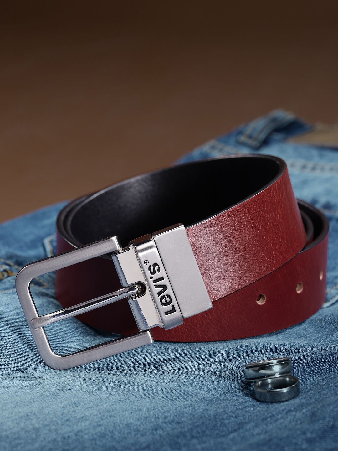 Men's Multicolored Reversible Belt