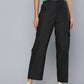 Women's Mid Rise Black Cargo Trousers - 0fed07e927520c73fea70ed08b4724fc View