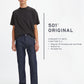 Men's 501 Blue Straight Fit Mid Rise Jeans - orginal View