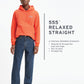 Men's 555 Navy Blue Relaxed Straight Mid Rise Utility  Jeans - straight View
