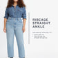 Women's Blue Ribcage Straight Fit High Rise Jeans - 13872204-2d04-49b2-8bcc-e8ceea7c334b View