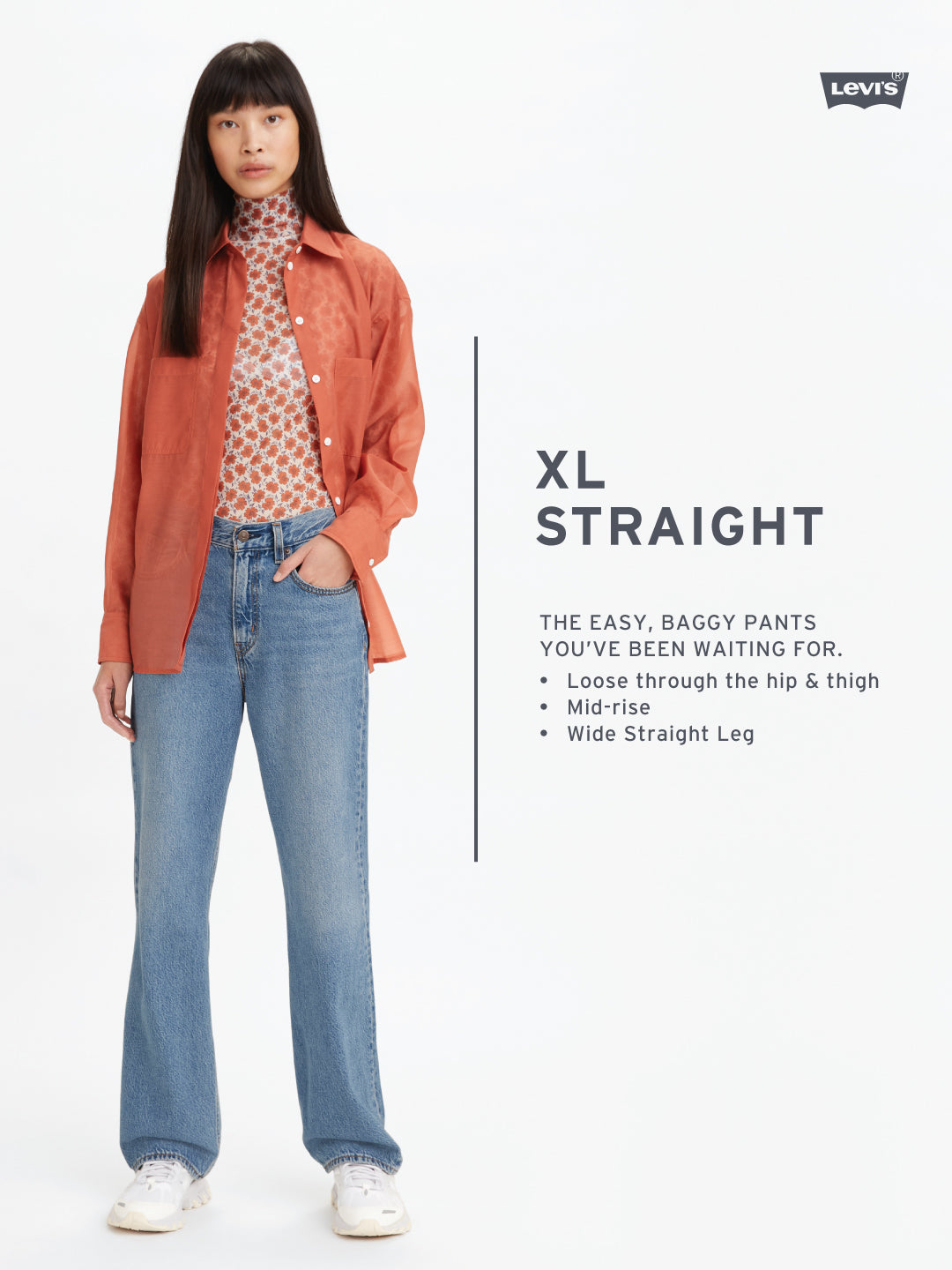 Women's Blue XL Straight Fit Mid Rise Jeans - straight View