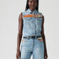 Women's Embroidered Blue Relaxed Fit Top - 1093d471b27ce830e957a922c8be1807 View