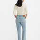 Women's 501 Blue Straight Fit Mid Rise Jeans - a3b8190f-5601-49fb-a450-4719dda24e4d View