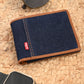 Men's Blue Solid Bi-fold Wallet - 14 View