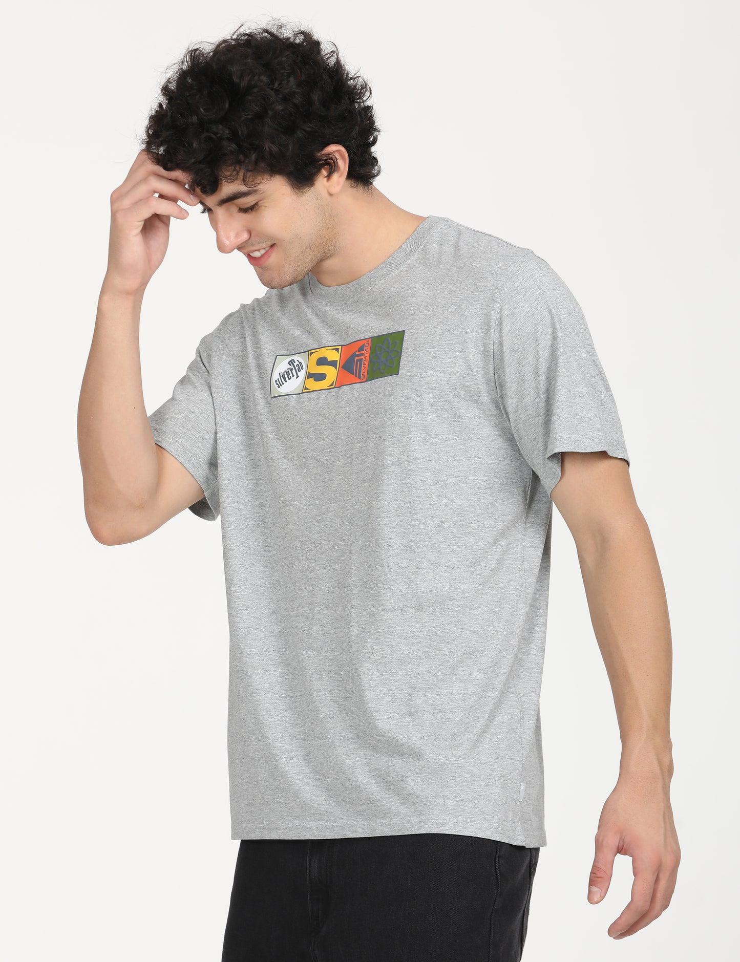Men's Graphic Print Relaxed Fit T-Shirt - RightSide View