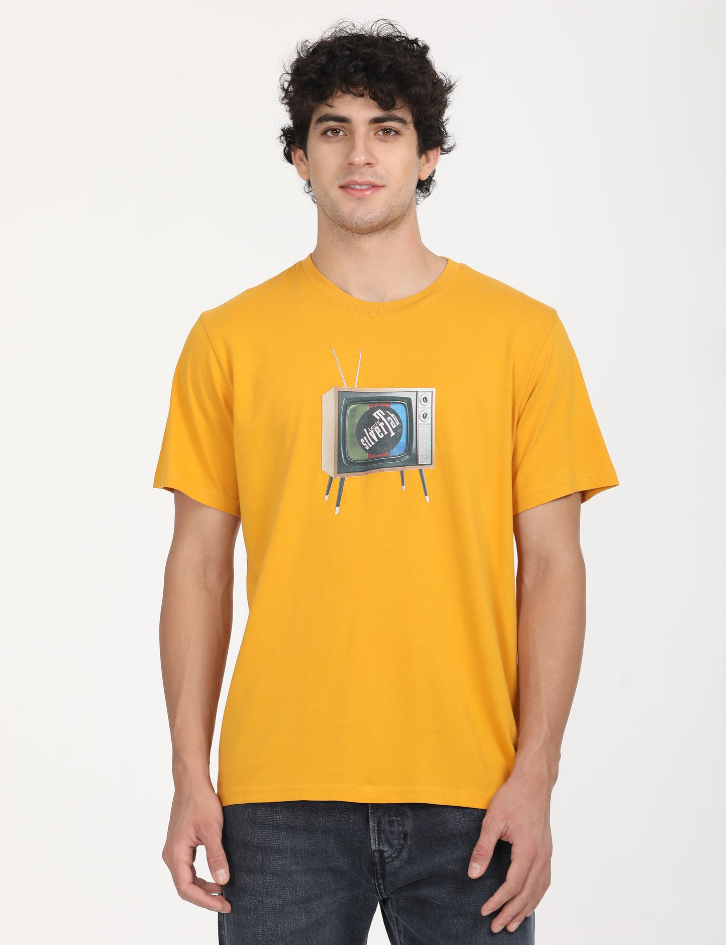 Men's Graphic Print Loose Fit T-Shirt - Front View