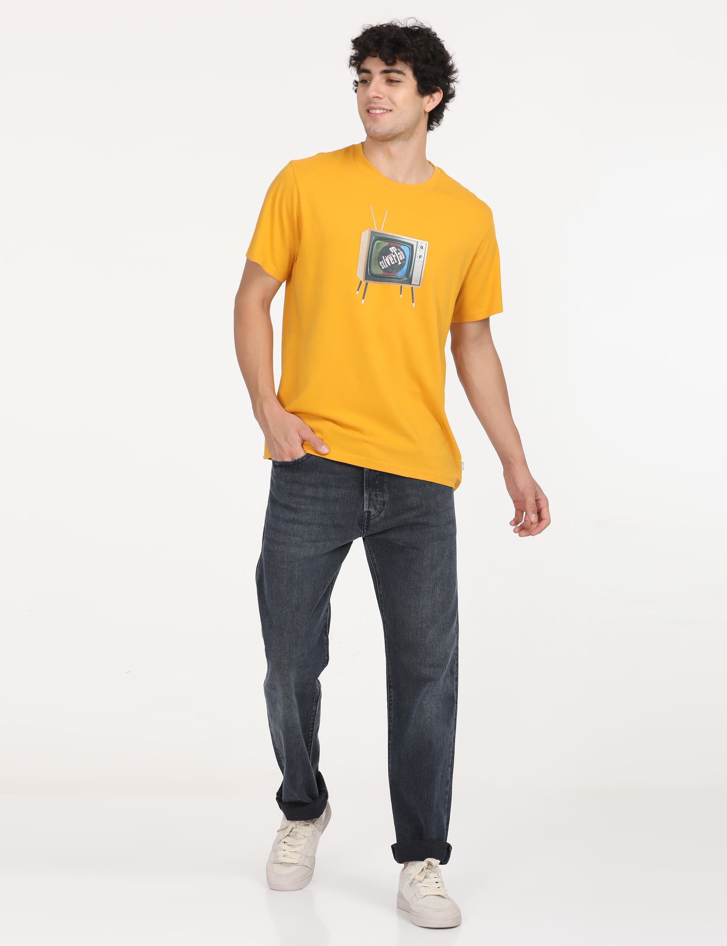 Men's Graphic Print Loose Fit T-Shirt - lifestyle View