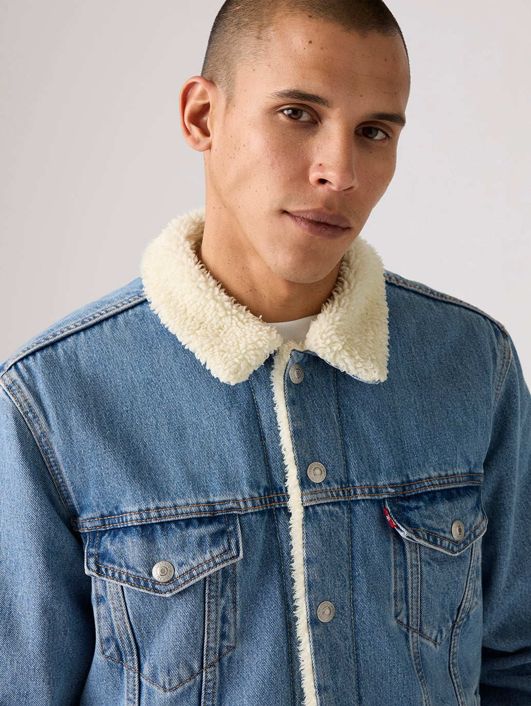 Men's Type III Sherpa Trucker Jacket - Detail View