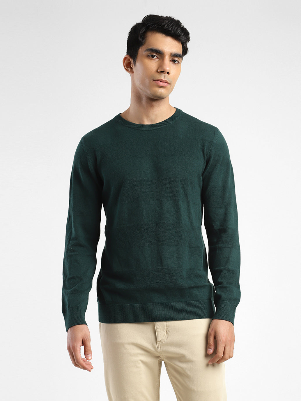 Men's Solid Crew Neck Sweater - 31d5faff-f48c-46a9-9d78-af9a7bb252d6 View