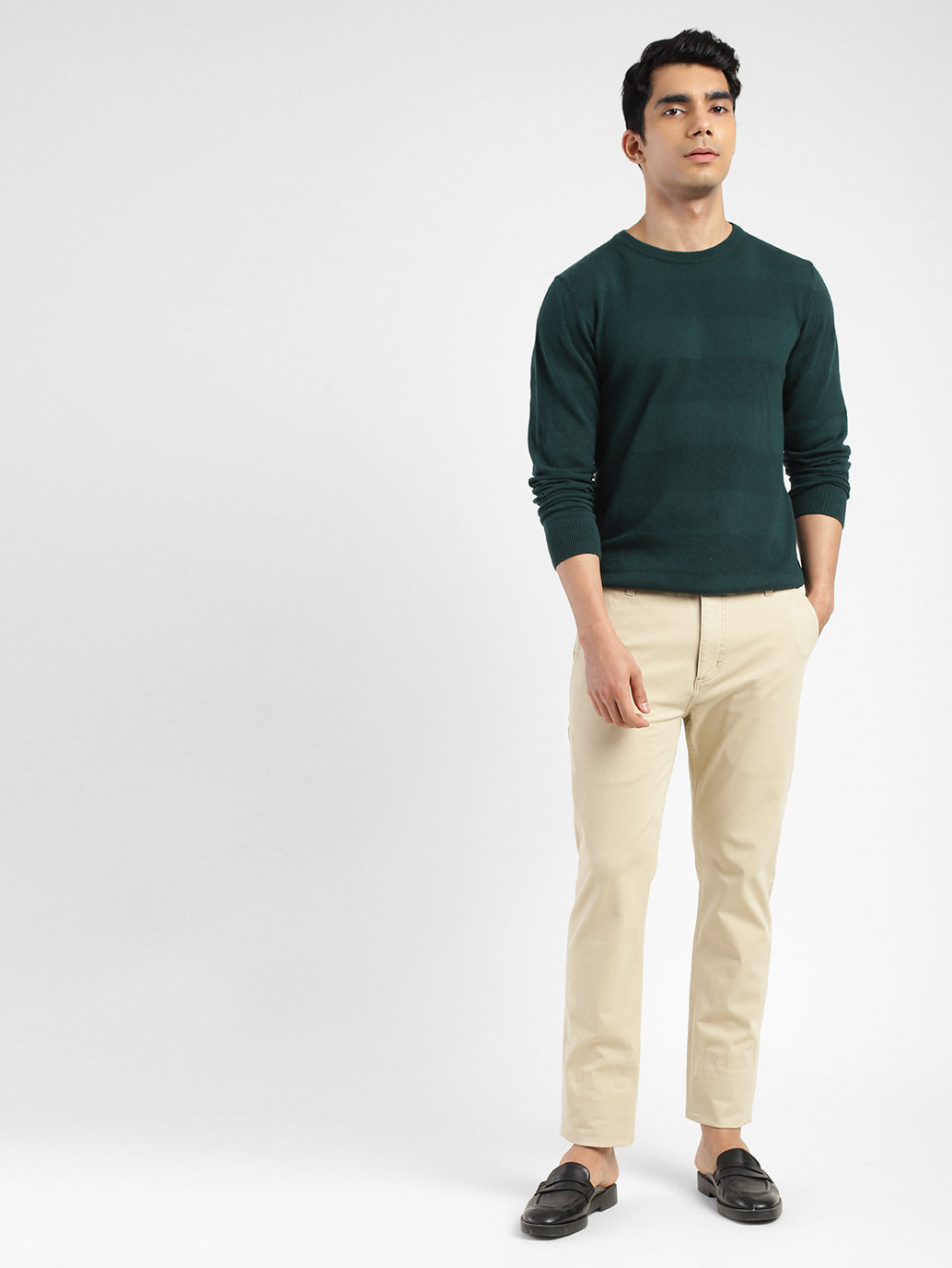 Men's Solid Crew Neck Sweater - 955d3d5e-a838-40d2-b601-fa8b789b8fd7 View
