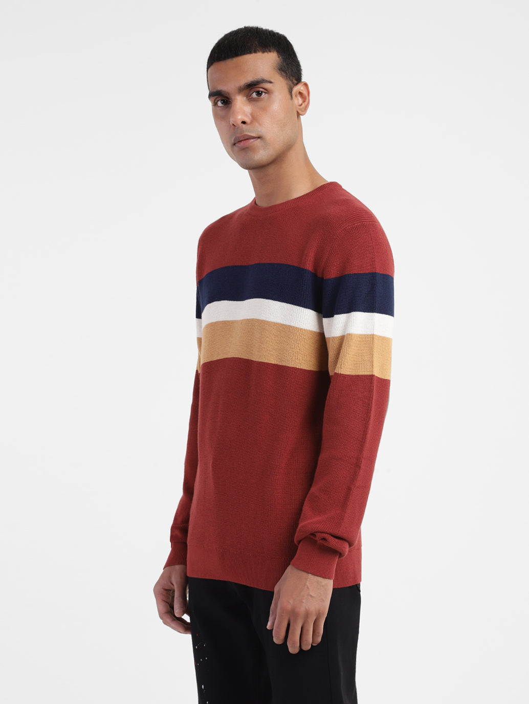 Men's Colorblock Crew Neck Sweater - 35a3ecef-2d9e-4152-b262-8a53edb1344b View