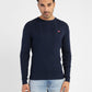 Men's Self Design Round Neck Sweater - 366a23f8-b40b-4b0e-a659-7dffcafaed0b View