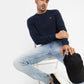 Men's Self Design Round Neck Sweater - 4209decd-7c55-4eec-81e9-396d3adc9e02 View