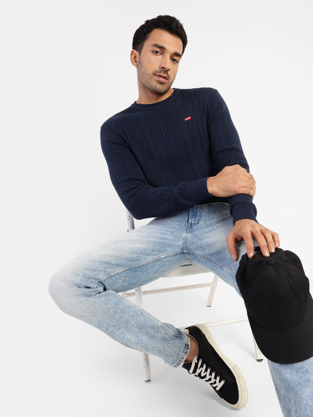 Men's Self Design Round Neck Sweater - 4209decd-7c55-4eec-81e9-396d3adc9e02 View