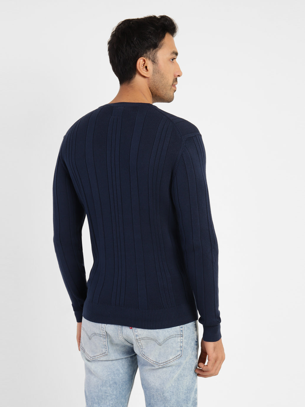 Men's Self Design Round Neck Sweater - 4860ac6f-f723-43c6-950a-ac8a876979a0 View