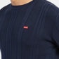 Men's Self Design Round Neck Sweater - 02470c64-145a-4b06-a4e5-bf333fae071c View