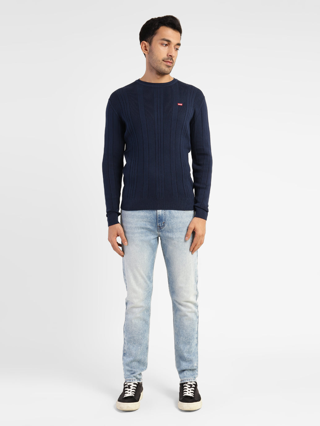 Men's Self Design Round Neck Sweater - 27cbe567-86c5-4c56-a764-56336f346131 View